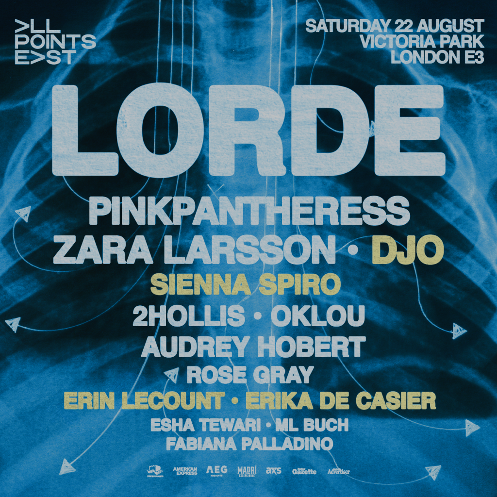 Djo, Sienna Spiro, Erin Lecount & Erika De Casier join the All Points East lineup on 22nd August 2026